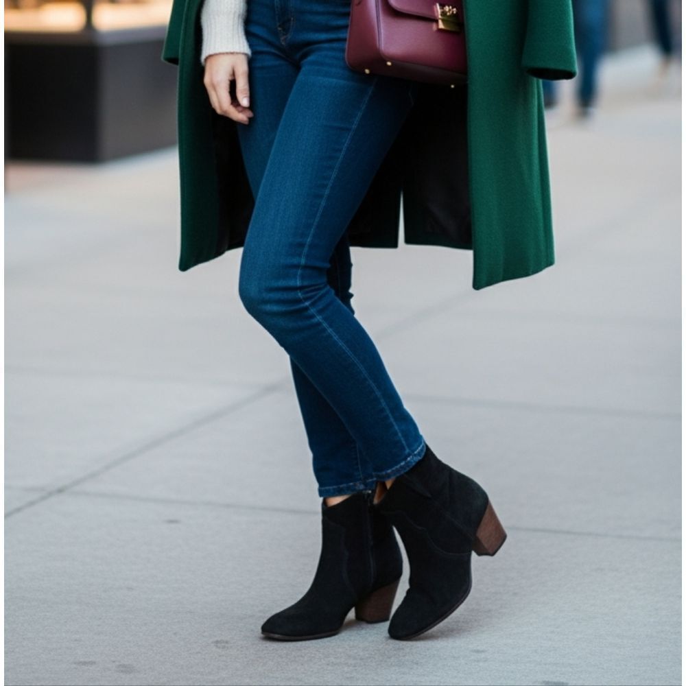 Isabel Marant Black Suede Ankle Boots 37